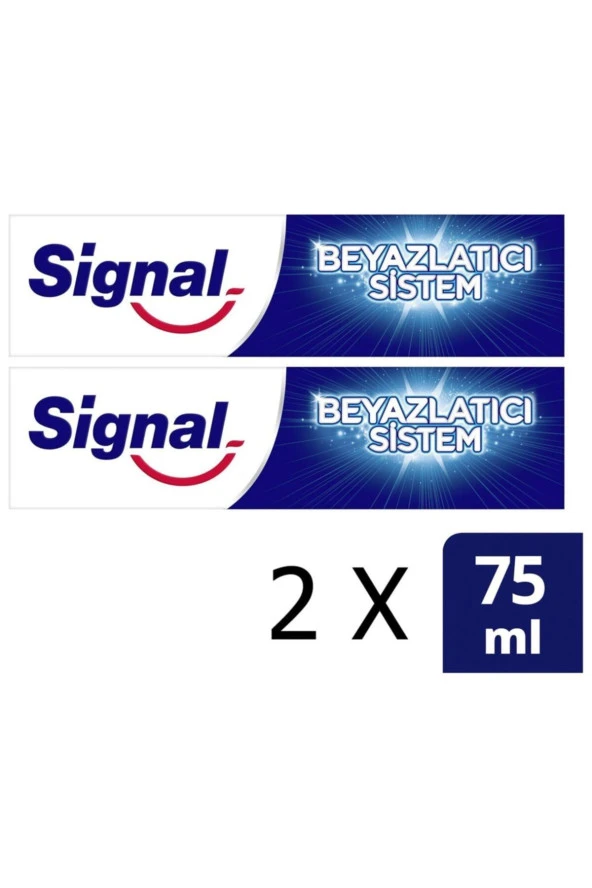 Beyazlatıcı Sistem Diş Macunu 75 Ml 2'li Set