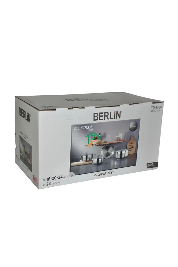 BERLİN 7 PARÇA GLORİA SET 18-20-24 CM TENCERE