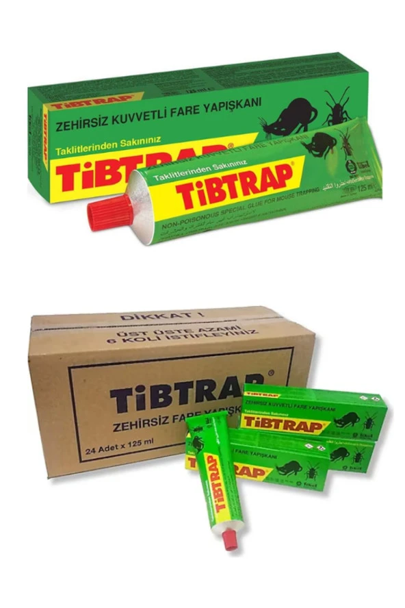 Tibtrap 125 ml. Zehirsiz kuvvetli fare yapışkanı. (24ADET)