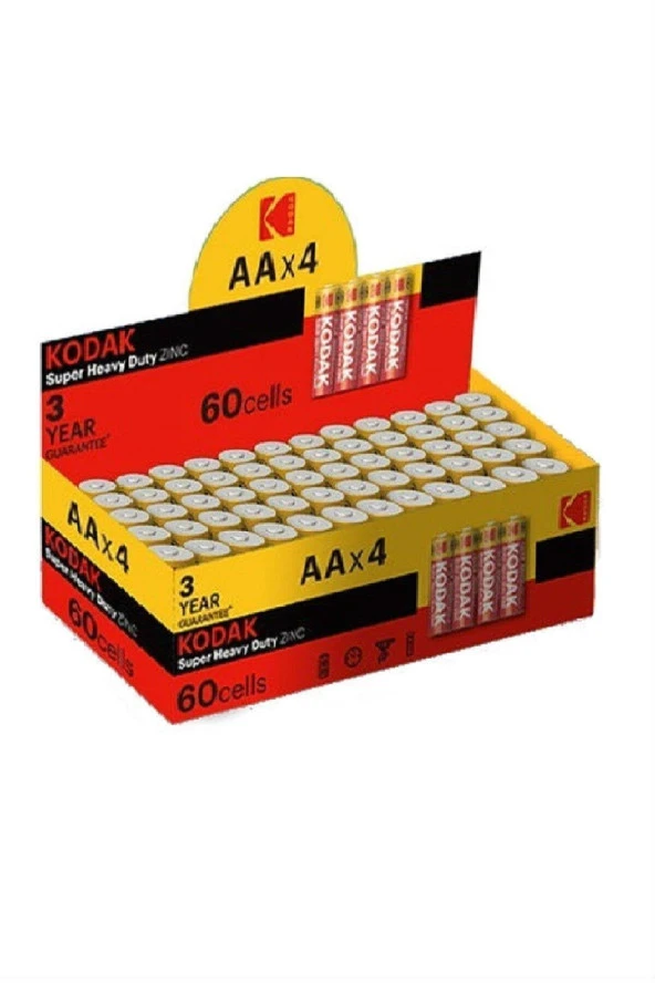 AA Pil Super Heavy Duty Çinko Karbon Kalem Pil 60 adet