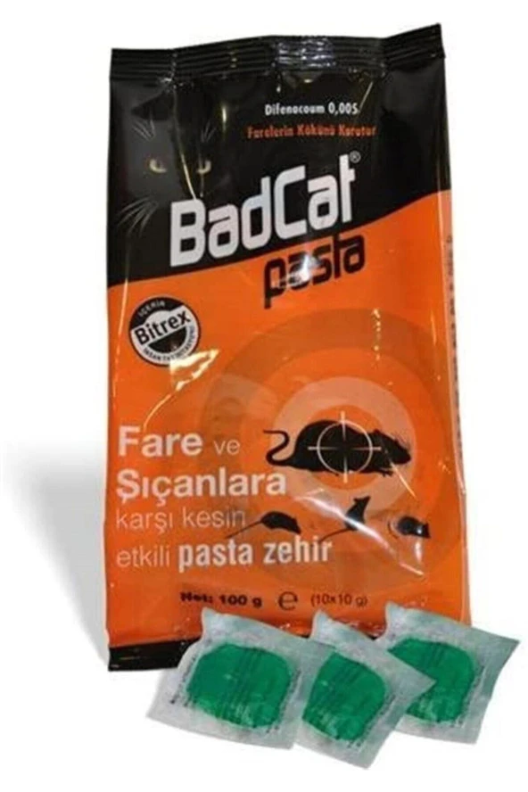 Badcat Pasta Fare Ve Sıçanlara Karşı Zehir 100gr