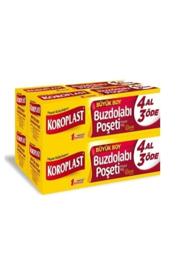 Koroplast Buzdolabı Poşeti Büyük Boy 4 Al 3 Öde