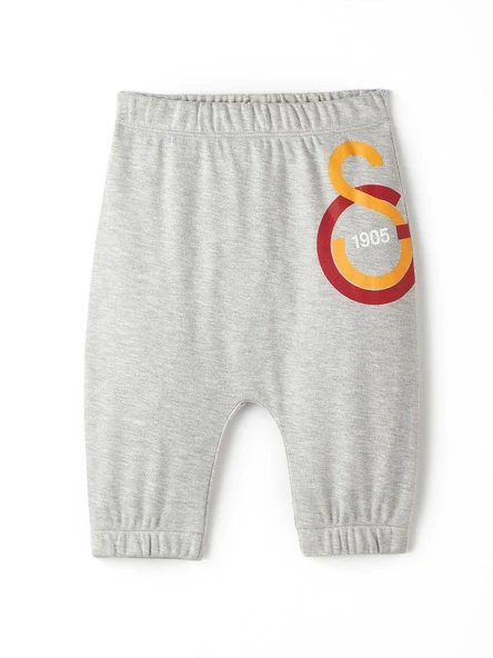 Galatasaray Orijinal Logo Baskılı Bebek Eşofman Altı Gri