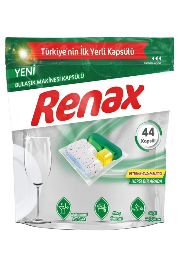 Renax Hepsi Bir Arada Bulaşık Makinesi Tableti 44'lü 5 Adet