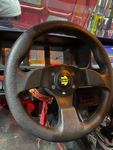 Spor Direksiyon Deri 30Cm Momo Tip - Yarış Spor Direksiyonu