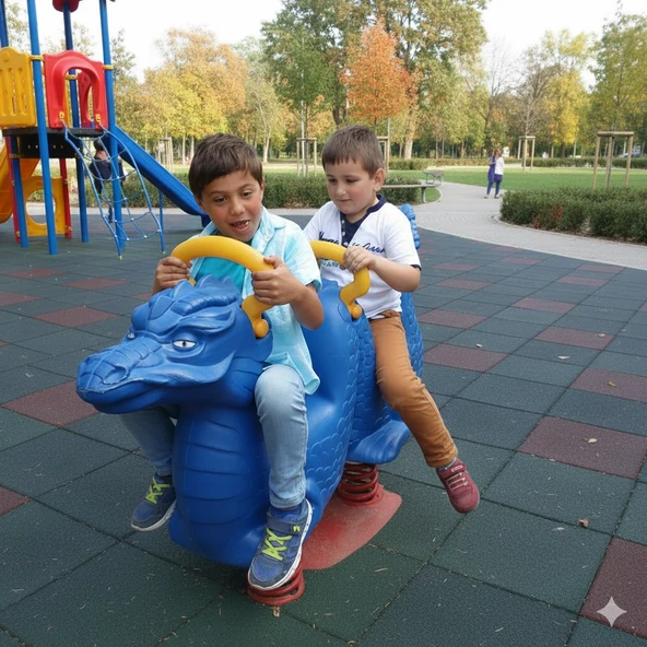 Çocuk Oyun Elemanı, Yaylı Oyuncak, Ejderha Zıpzıp - Resim 3