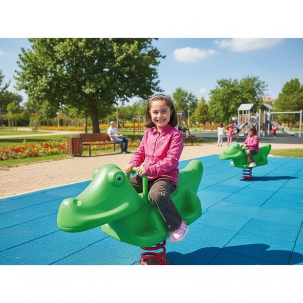 Çocuk Oyun Elemanı, Yaylı Çocuk Parkı, Timsah Zıpzıp ürün görseli 1