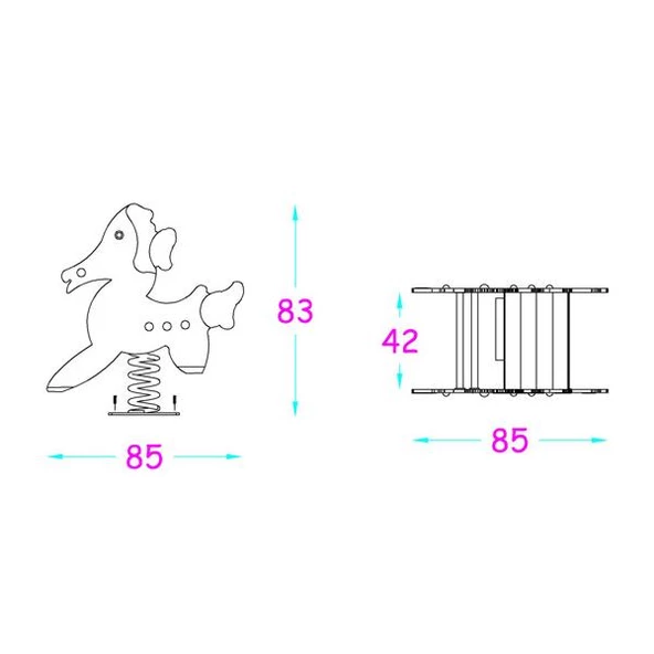 Çocuk Oyun Elemanı, Yaylı Oyuncak At Zıp Zıp - 2