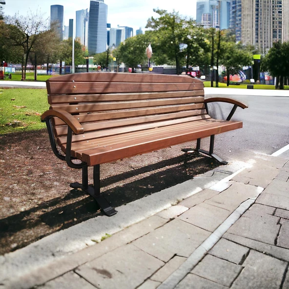 Dış Mekan Oturma Bankı Kolçaklı 190cm - 7