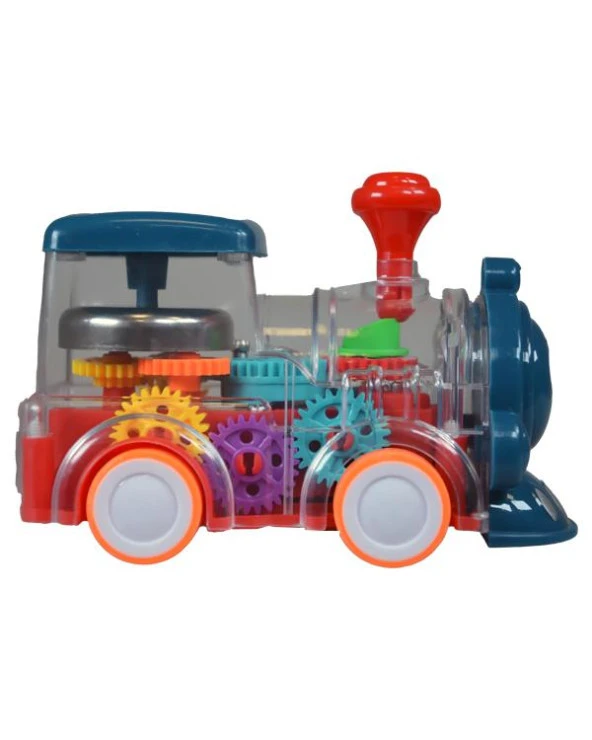 Ctoy Işıklı Sesli Şeffaf Tren Mavi - 2
