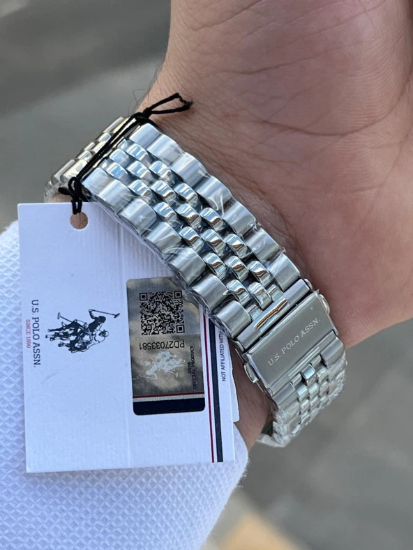 U.S.POLO ASSN Çelik Kordon İç Fonksiyonları Aktif 5 Atm Suya Dayanıklı Erkek Kol Saati USPA.1054.B02 - 5