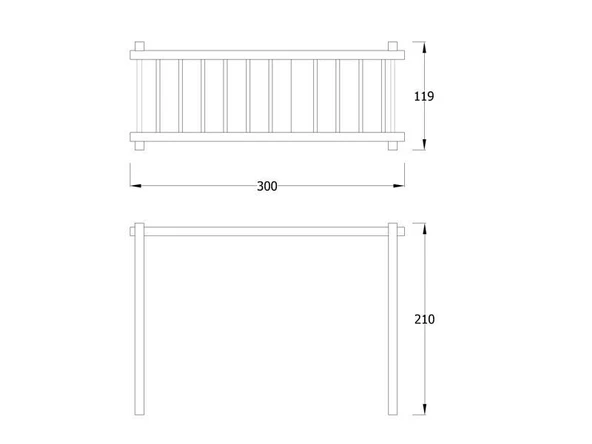 Ahşap Spor Aletleri, Yatay Merdiven - 2