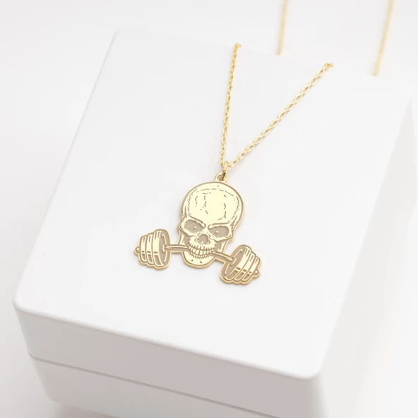 925 Ayar Gümüş Kafa Tası Kolye Özel Tasarım - Resim 3