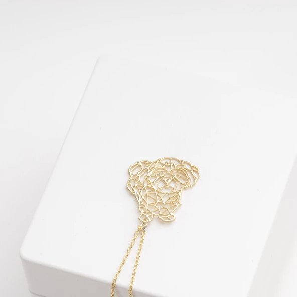 925 Ayar Gümüş Maltipoo Köpek Kolye Özel Tasarım - Resim 3