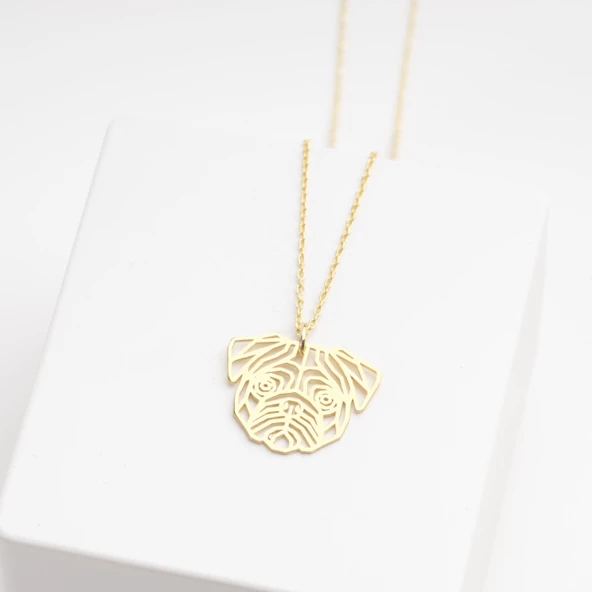 925 Ayar Gümüş Fransız Bulldoğu Köpek Kolye Özel Tasarım - Resim 3