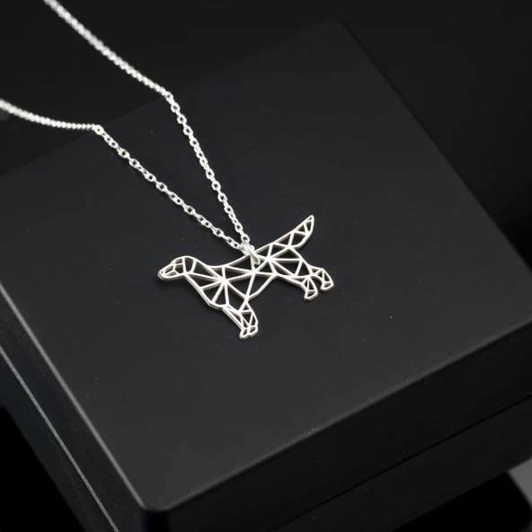 925 Ayar Gümüş Bull Teriyer  Köpek Kolye Özel Tasarım - Resim 2