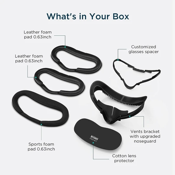 KIWI design Yüz Yastığı Fitness Aksesuarları - Quest 2 ile Uyumlu - 4