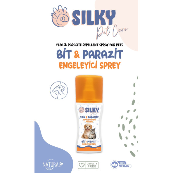 SILKY - Kedi Bit / Pire / Parazit Engelleyici Sprey      ( 100ml )