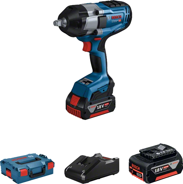 Bosch Professional GDS 18V-1000 (2 x 5.0 Ah; L-Boxx) Akülü Darbeli Somun Sıkma Makinesi