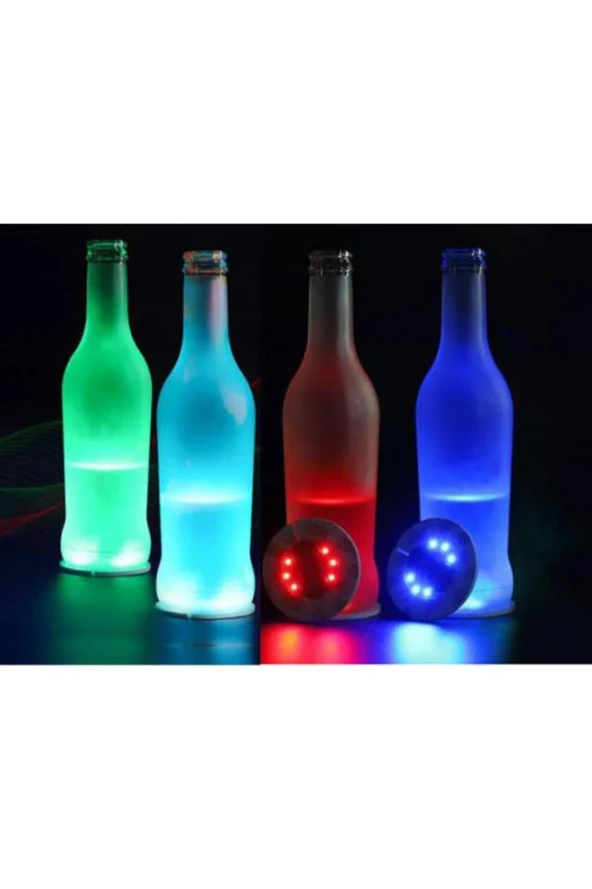 Parti Led Şişe Bardak Etiketi 6cm 6 LED’li 7 Renk + Renk Döngüsü - 7