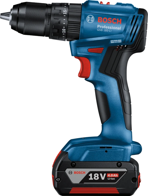 Bosch Professional GSB 185 LI Akülü Darbeli Delme Vidalama Mak.2 x 2.0 Ah; Case
