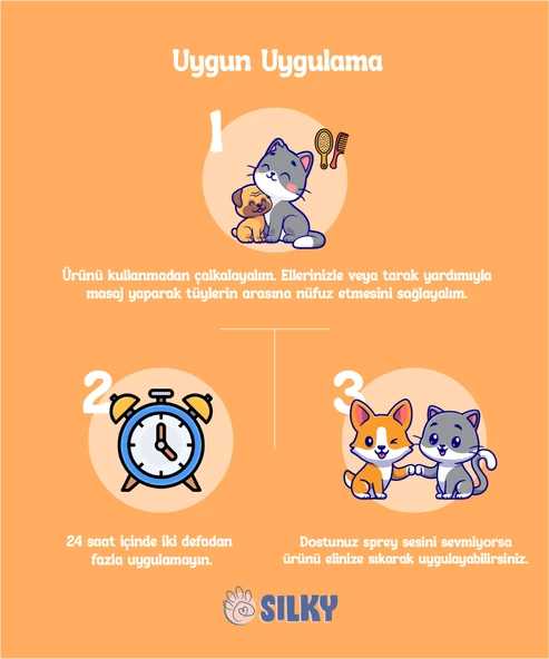 Silky - Kedi ve Köpekler için  Bit & Pire & Dış Parazit Engelleyici Sprey - 100ml - 3