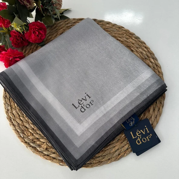Levi'dor Kehribar Eşarp Açık Gri LTR0202