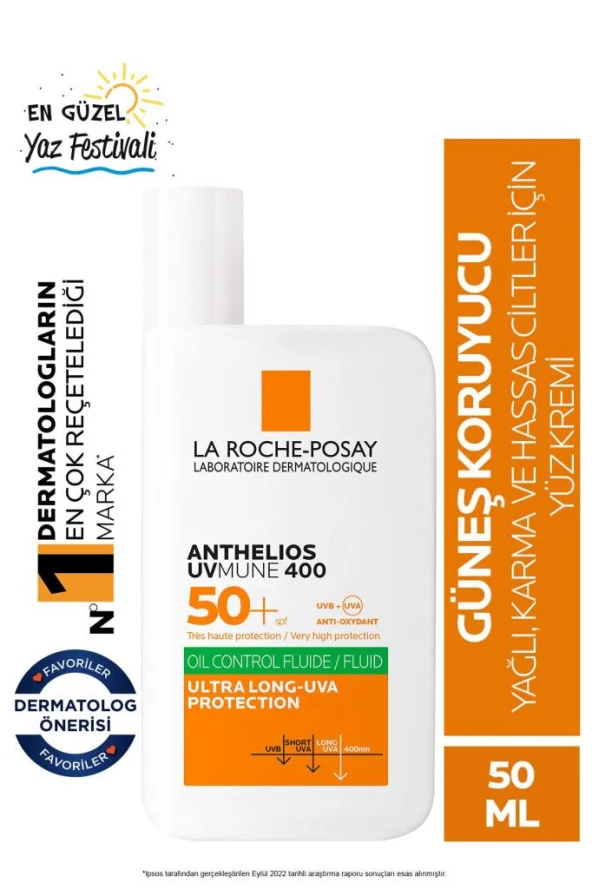 La Roche Posay Anthelios Uvmune 400 Oil Control Fluid Güneş Kremi Spf50+ 50ml