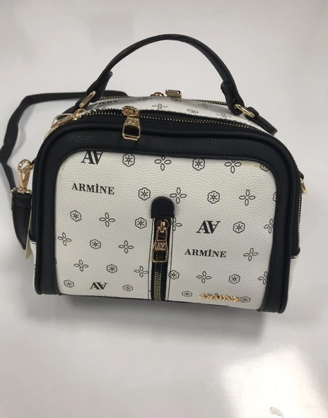 Armine Bayan Çanta Baskılı Beyaz AR30204
