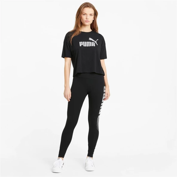 Puma ESS Cropped Logo Tee Siyah Kadın Spor Tişört - 586866 01 - 3