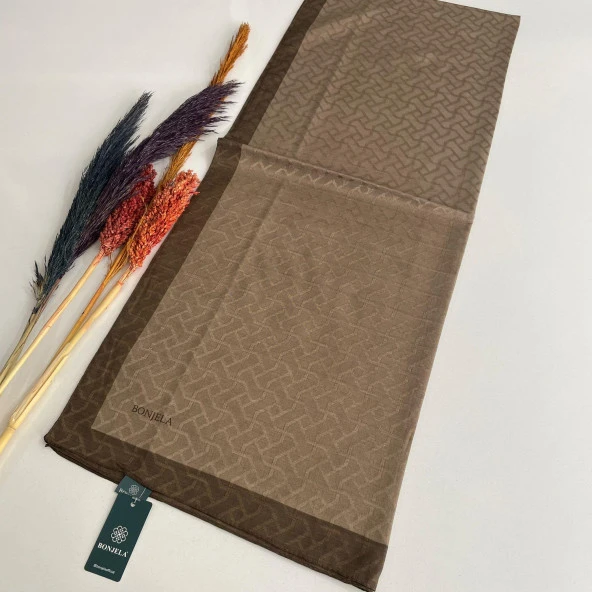 Bonjela Monogram Şal Kahve-Hardal JZ0323 ürün görseli
