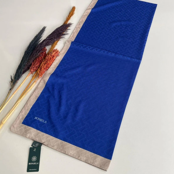 Bonjela Monogram Şal Saks Mavi JZ0325 ürün görseli