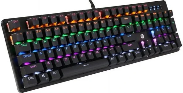 HP 9AK05AA GK100F Q MEKANİK OYUNCU KLAVYE,SİYAH