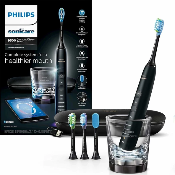 Philips Sonicare DiamondClean Smart 9500 Elektrikli Diş Fırçası - Siyah