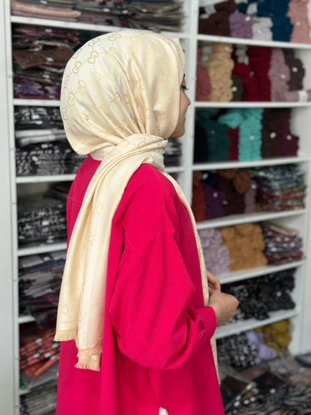 G Desen Çift Taraflı Premium Jakar Şal JSP0108 ürün görseli