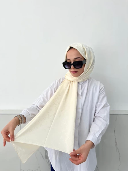 Locella Jakar Şal Krem JSL1314 - Resim 2