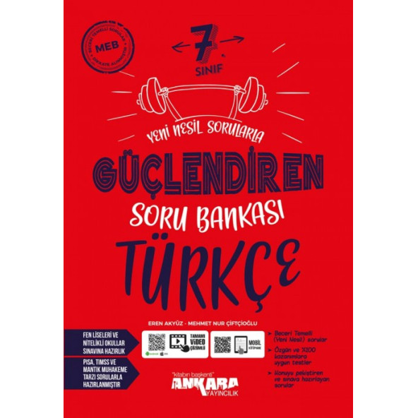 ANKARA YAY. 7.SINIF GÜÇ. TÜRKÇE SORU BANKASI