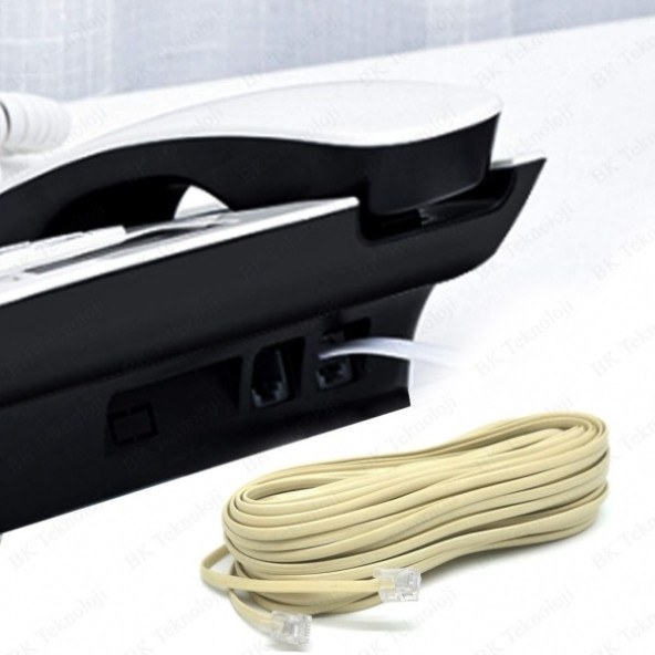 20M TELEFON HAT KABLOSU HAZIR RJ11 6P/2C 20 METRE - 2