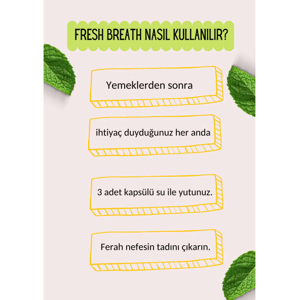FRESH BREATH 8 KUTU 90'lı Ağız Kokusu Önleyici, Nefes Temizleyici (Soğan, sarımsak yok edici) - 6