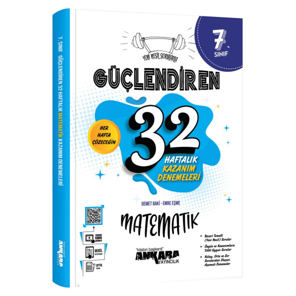ANKARA YAY. 7.SINIF GÜÇ. 32 HAFTALIK MATEMATİK KAZANIM DENEMELERİ