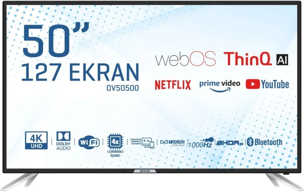 Onvo OV50500 50" 4K Ultra HD WebOS Smart LED TV