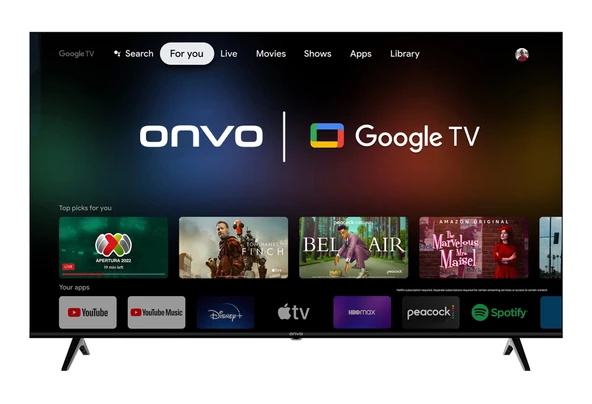 Onvo 65OV9000U 65'' 164 Ekran Uydu Alıcılı 4K Ultra HD Google Smart LED TV