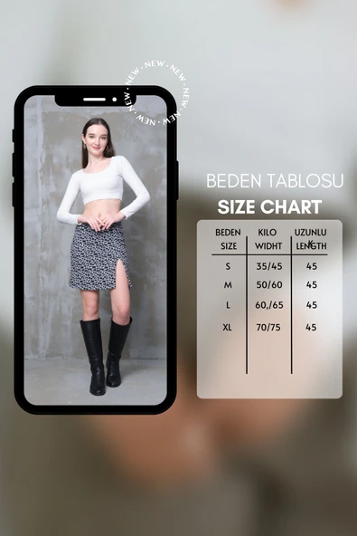 Çita Desen Mini Etek Dar Spor Kesim Toparlayıcı Korse Kemer Bir Beden Ince Görünüm Esnek Boy 45cm - 3