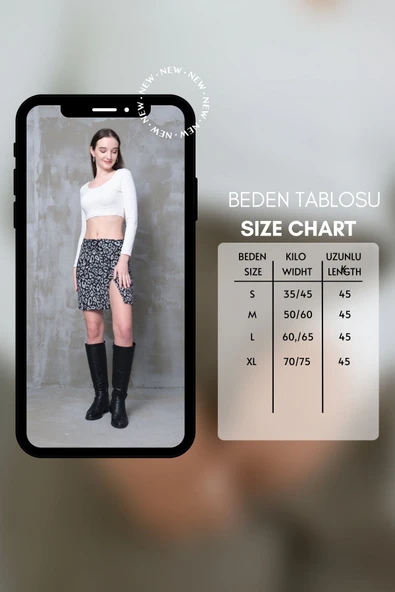 Yırtmaçlı Mini Etek Gri Leopar Desenli Korse Kemer Esnek Kumaş - 4