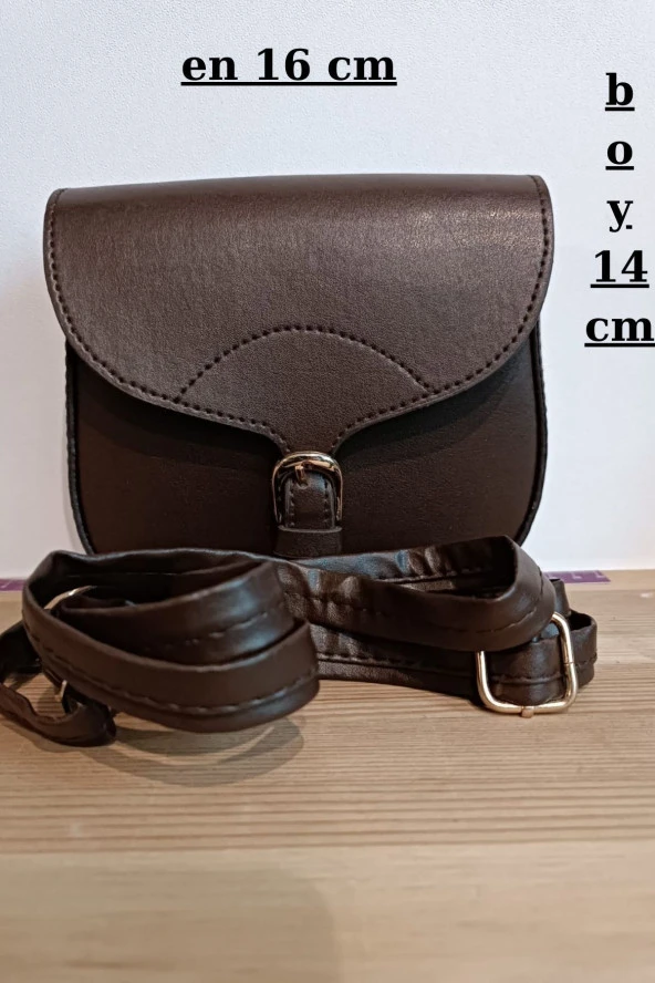 Kadın Suni Deri Askılı Tokalı Kol Çantası