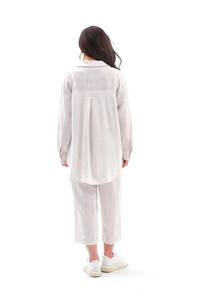 Krinkıl Kumaş Keten İkili Takım - Ekru - Resim 6