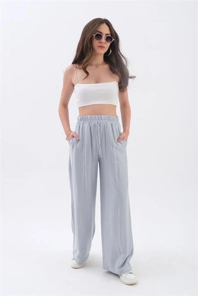 Önü Çimalı Diyagonal Pantolon - Antrasit - Resim 2