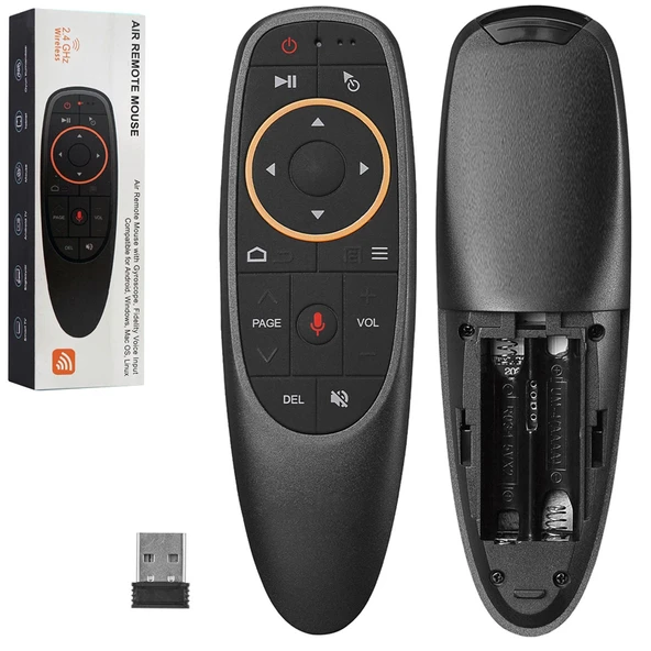 Akıllı Kumanda Fly Air Mouse Ses Komutlu Smart TV TVBOX PC ve Telefon Uyumlu PK-7046