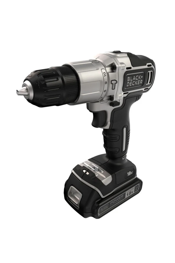 Black+Decker Silver Series BDCHD18SC2K-QW 18V 1.5Ah Çift Batarya Darbeli Matkap + Aksesuar (Kitbox) - 2