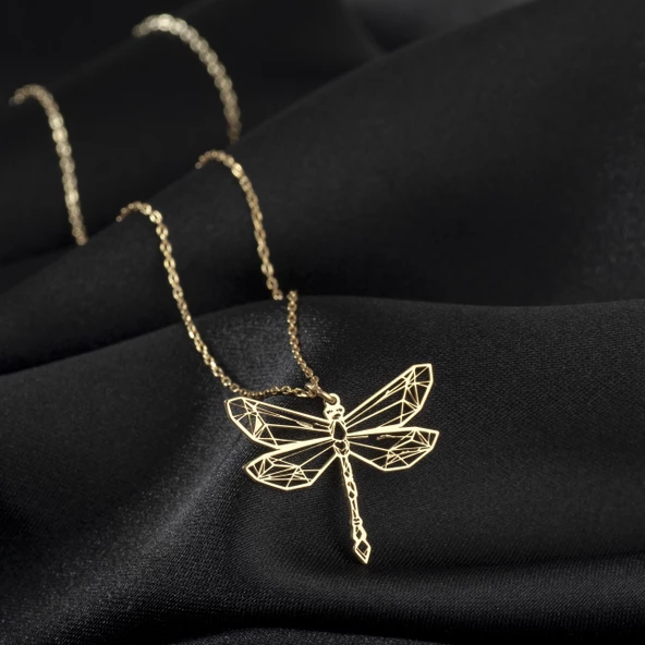 925 Ayar Gümüş Yusufçuk Kolye Özel Tasarım - Resim 2